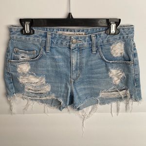 Lovers and Friends Distressed Blue Jeans Shorts Size 26